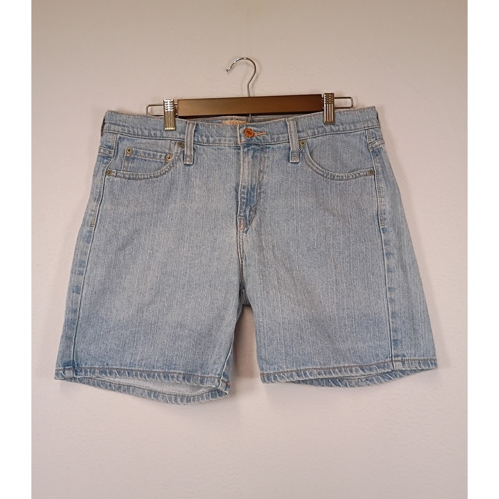 Classic Americana Levi's Womens 12 Blue Light Wash 515 Mid Rise Denim Shorts